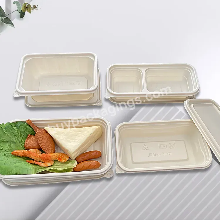 Corn Starch Bento Compartment Eco Friendly Packaging Disposable Biodegradable Cornstarch Lunch Box Food Container