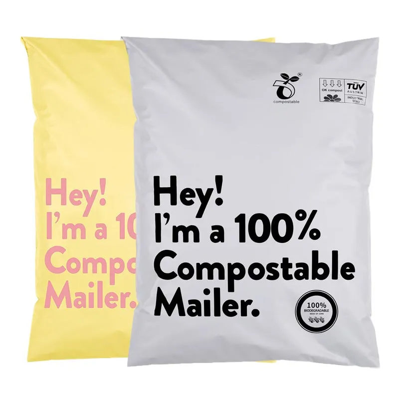 Cornstarch Plastic Express Compostable Eco Friendly Postage Courier Bag Biodegradable Mailing Bags