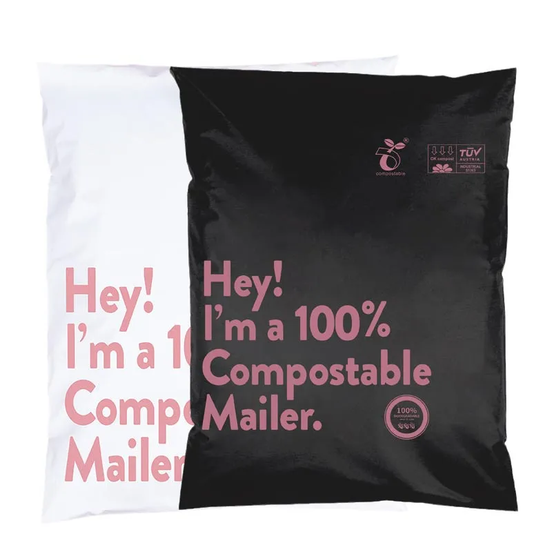 Cornstarch Plastic Express Compostable Eco Friendly Postage Courier Bag Biodegradable Mailing Bags