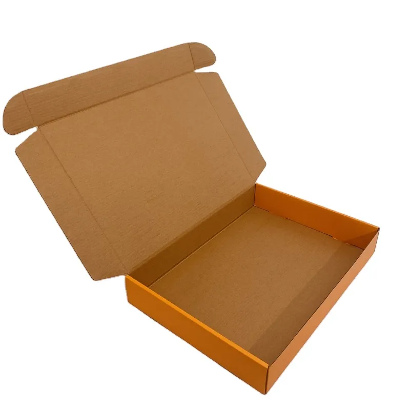 Corrugated  Big Customized Custom printed Logo Mailing Packing Carton Orange Shipping Boxes