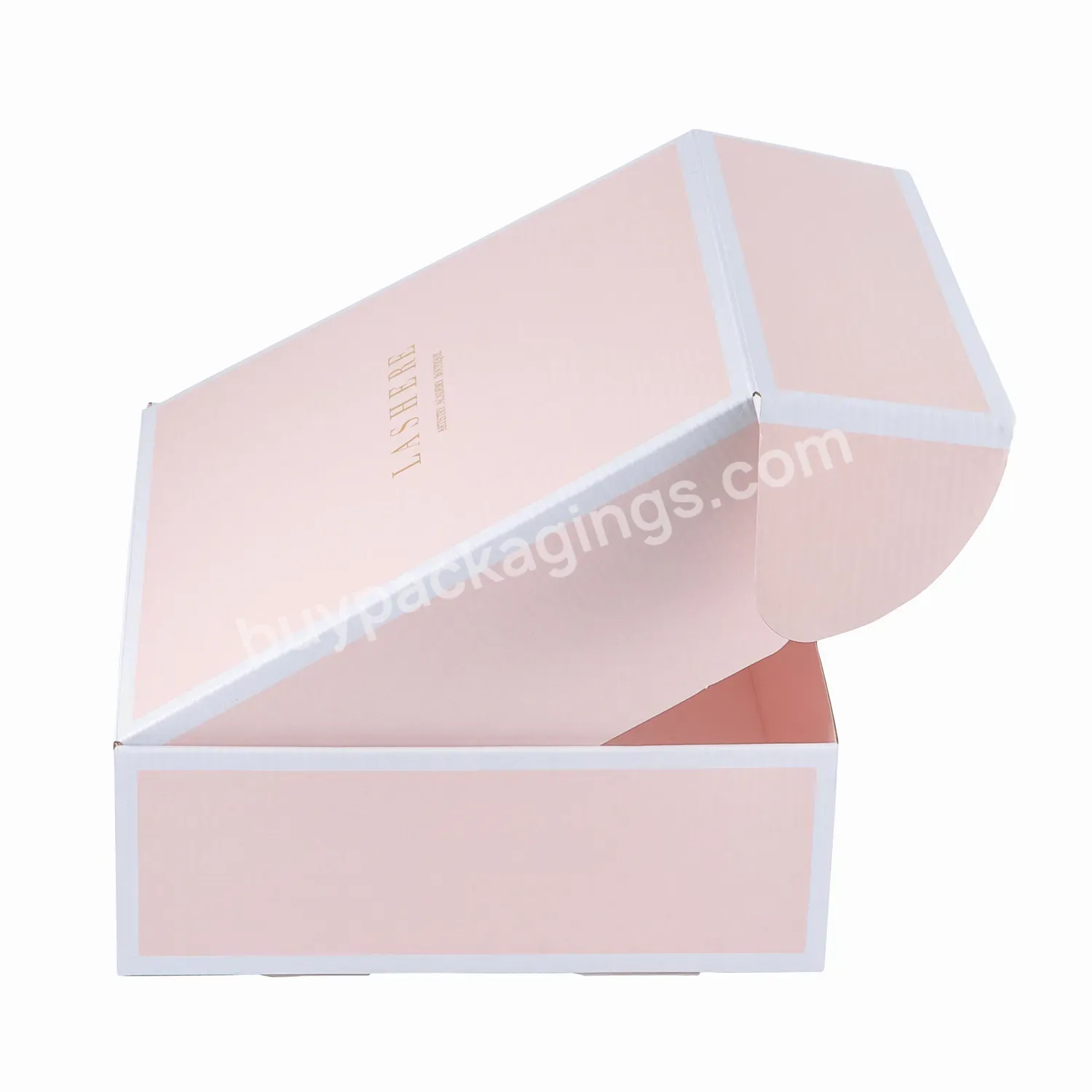 Corrugated Box Eco Friendly Packaging Apparel Clothing Hair Mailer Boxes Packing Shipping Mailer Box Packaging With Logo