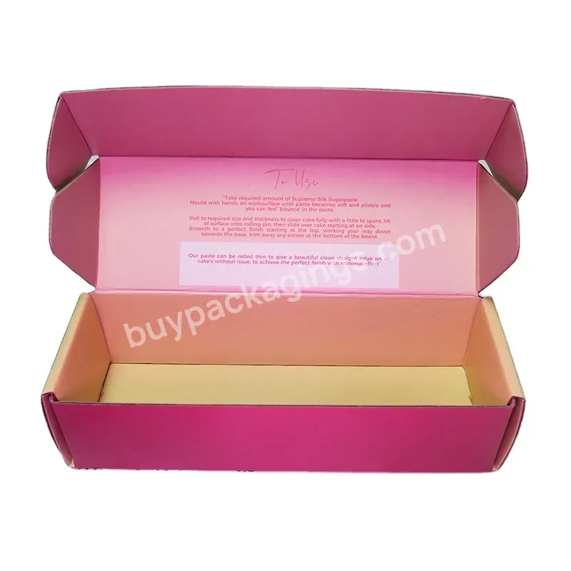 Corrugated Box Eco Friendly Packaging Apparel Clothing Mailer Boxes Pink Luxury Customized Paper Boxes For Your Products