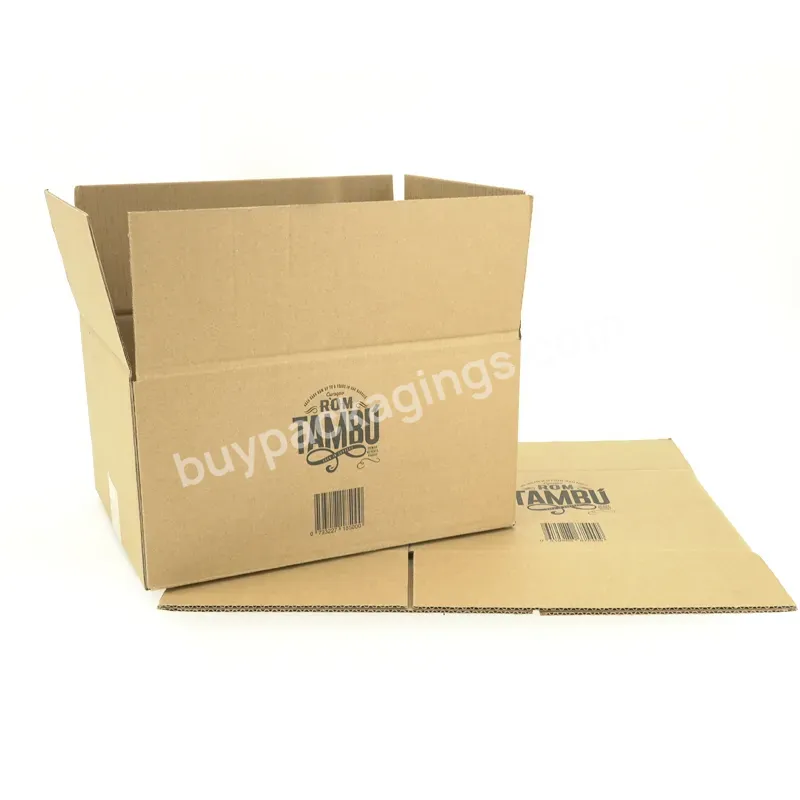 Corrugated Boxes Moving Box Wholesale 6 Bottles Red Wine Packaging Carton Box Custom Printed Shipping Whiskey Beer Corrugated C