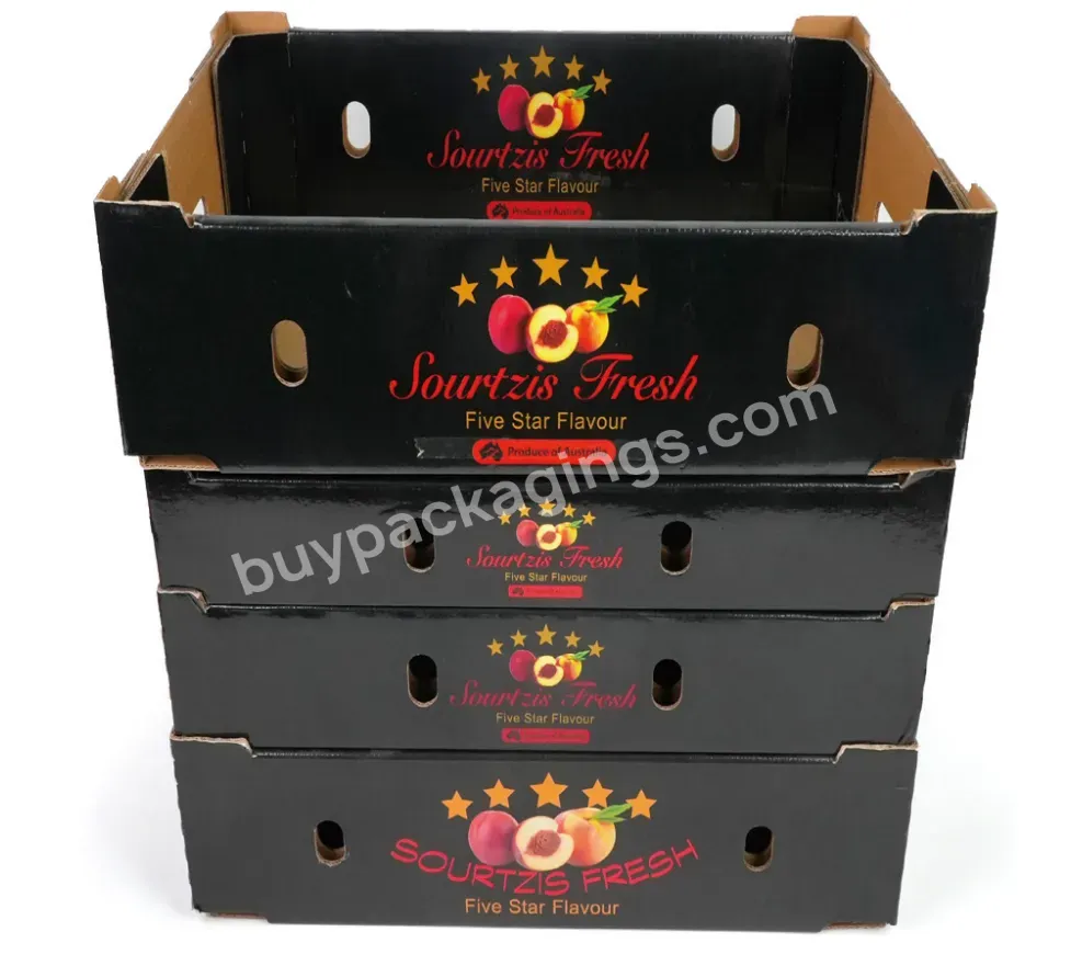 Corrugated Custom Fruit Box Shipping Carton Lid & Bottom Style Packing Delivery Box