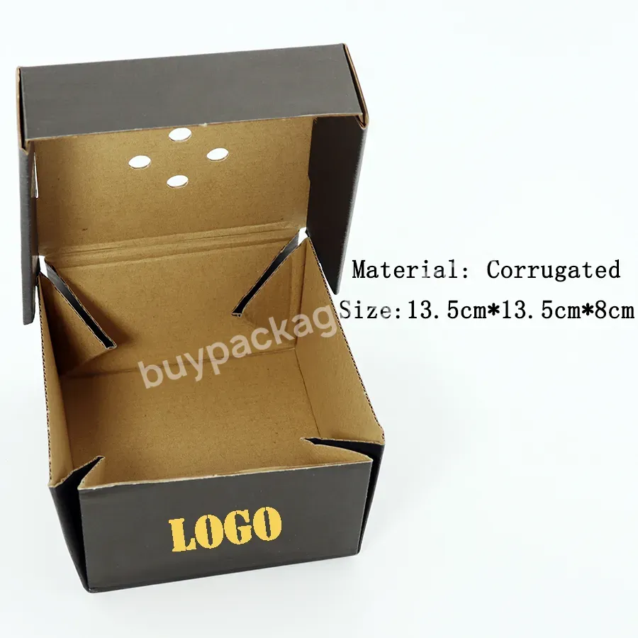Corrugated Hamburger Boxes Kraft Paper Customization Logo And Size F-flute Snack Box