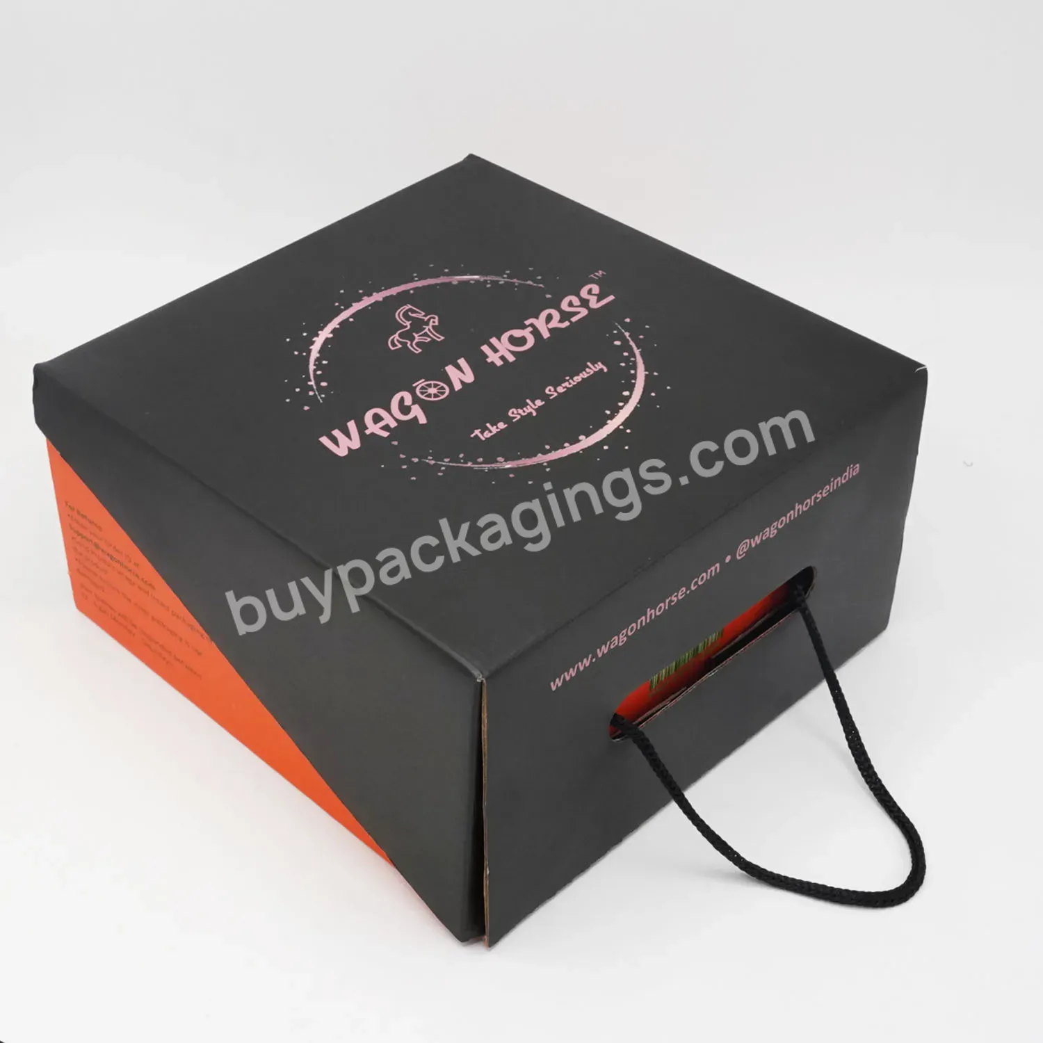 Corrugated Handle Hat Packaging Boxes Custom Logo Shipping Baseball Boxes For Cap