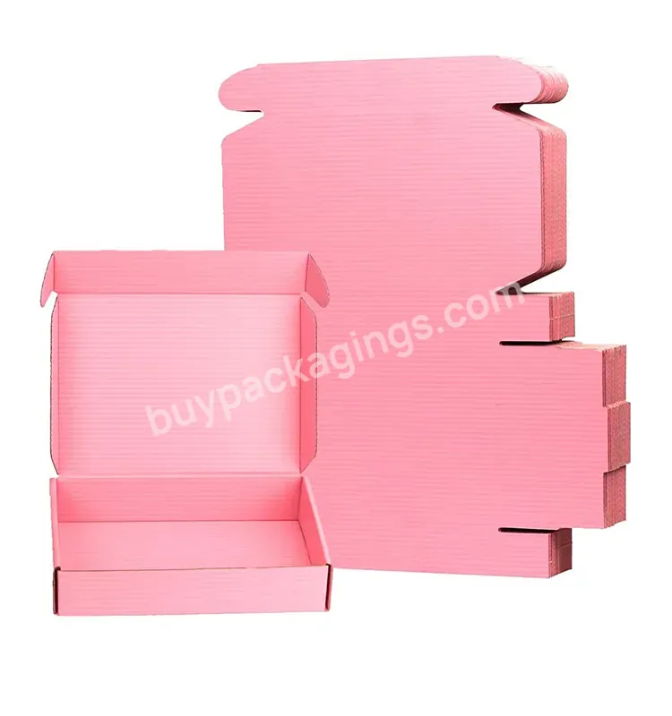 Corrugated Lipstick Mailer Box With Logo Pink Mailing Paper Box For Packaging Custom Logo Cosmetic Packaging Shipping Box