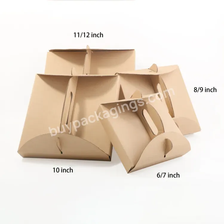Corrugated Pizza Packaging Box From China Wholesale Custom Logo Design 10 12 14 18 20 Inch Kraft Paper,Kraft Paper 20000pcs