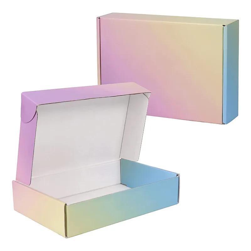Corrugated Shipping Mailing Box Cajas Carton Personalizada Black White Marble Pink Custom Mailer Box With Logo Print