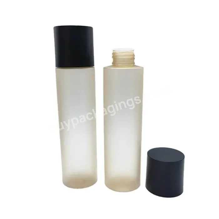 Cosmetic 100ml 150ml Empty Pet Plastic Cylinder Facial Skin Care Bottle With Double Wall Cap For Toner Bottle