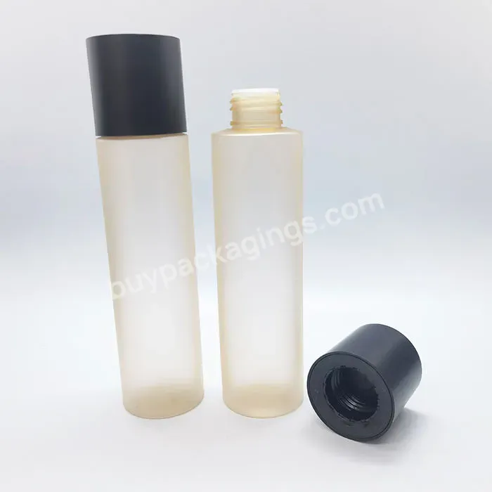 Cosmetic 100ml 150ml Empty Pet Plastic Cylinder Facial Skin Care Bottle With Double Wall Cap For Toner Bottle