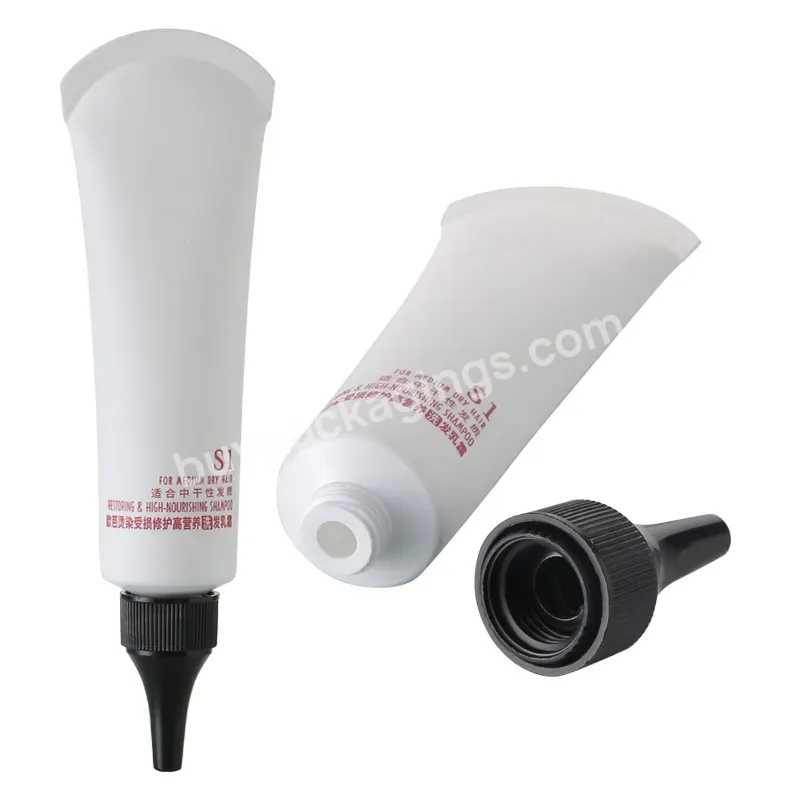 Cosmetic 50ml Pe Tube With Twist Up Long Nozzle Tip Eye Cream Tube Pointed Top Lid Tube