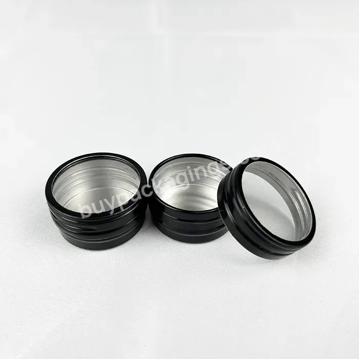 Cosmetic Aluminum Cream Jars Container With Transparent Window 5g 10g Metal Tins Empty Aluminum Cosmetic Cream Jar