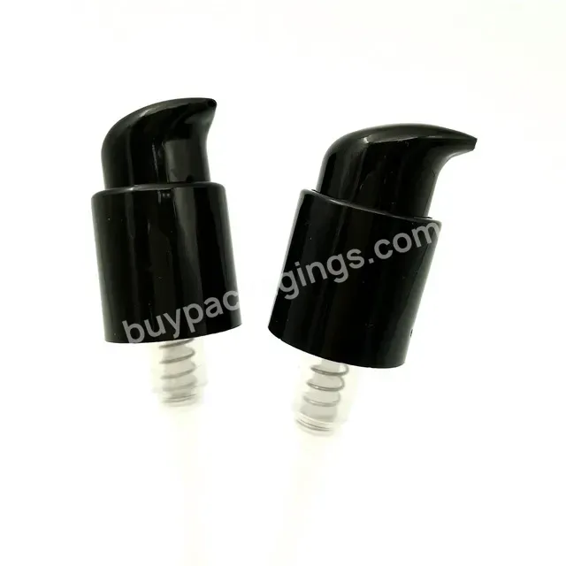 Cosmetic Black Lotion Cream Treatment Pump 20/410 For Skincare Essential Oil Glass Bottle