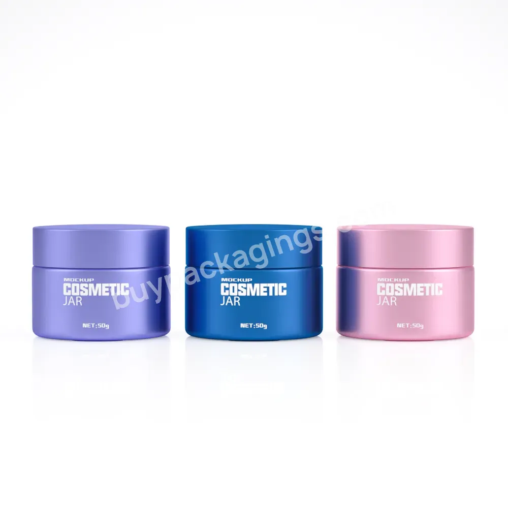 Cosmetic Container 5g 15g 20g 30g 50g 100g Glass Frosted White Face Cream Jar With Plastic Lid