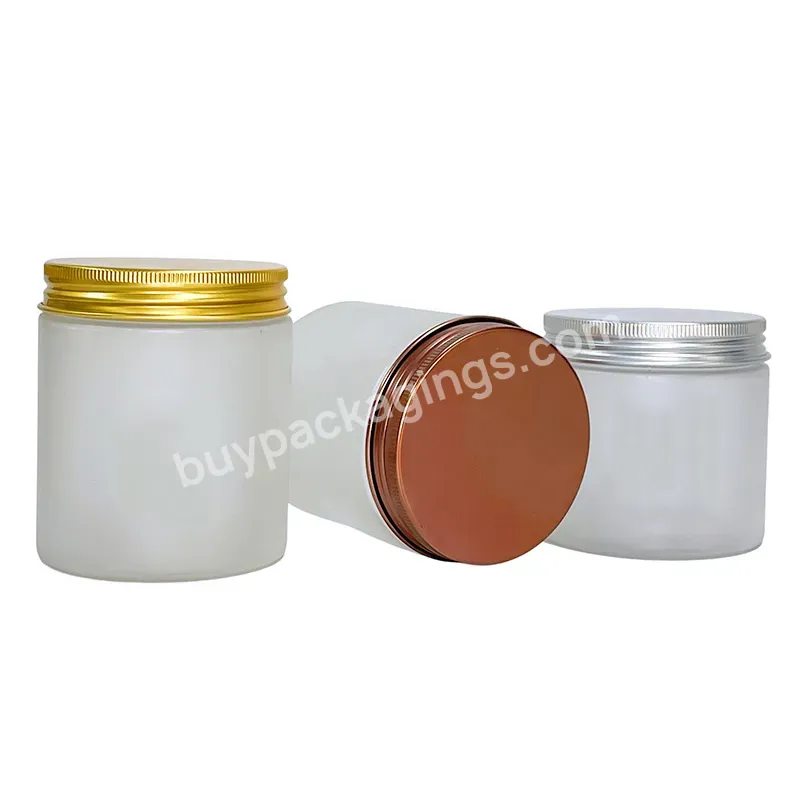 Cosmetic Containers Pots Pet Plastic Jars With Silver Gold Rose Golden Aluminum Lid For Cream Or Food