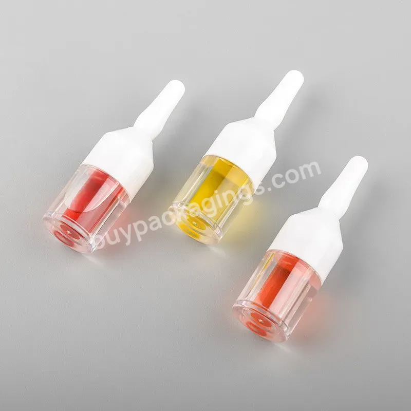 Cosmetic Double Chamber Bottle 3ml Plastic Ampoule Bottle Essential Oil Essence Packaging - Buy Double Chamber Bottle,Ampoule Bottle,Plastic Ampoule.