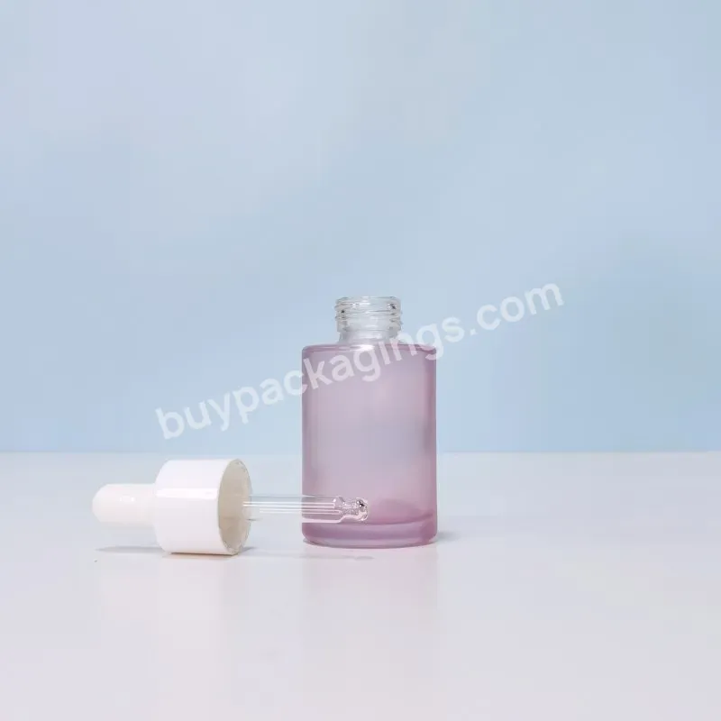 Cosmetic Dropper Bottle 5ml,10ml,15ml,20ml,30ml,40ml,50ml,60ml,80ml,100ml Flat Shoulder Serum Oils Glass Dropper Bottle