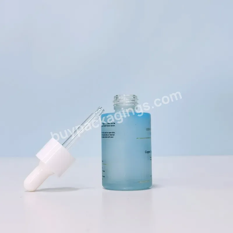 Cosmetic Dropper Bottle 5ml,10ml,15ml,20ml,30ml,40ml,50ml,60ml,80ml,100ml Flat Shoulder Serum Oils Glass Dropper Bottle