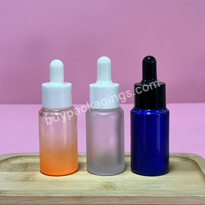 Cosmetic Face Serum Bottle Red Matte Black Blue Color 30ml 50ml Essential Oil Glass Dropper Bottle