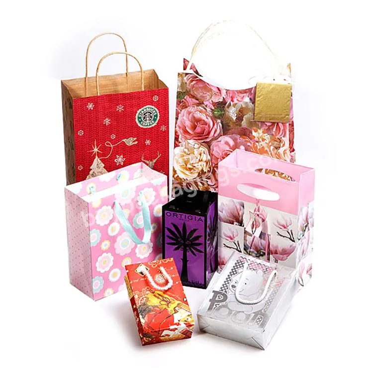 cosmetic gift cmyk printing paper bag small