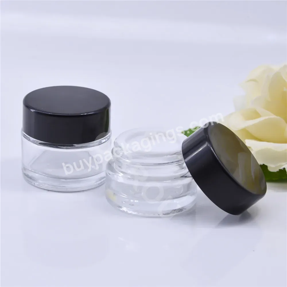 Cosmetic Glass Jar 5g 10g 15g 20g 25g Clear Small Glass Cream Jars 30g 50g 60g 100g Glass Jar Wholesale