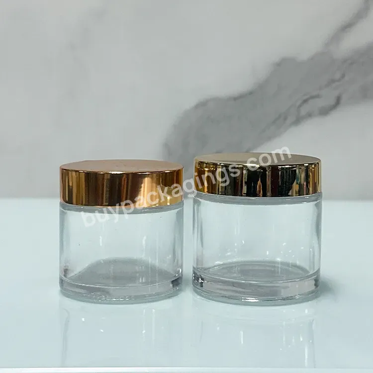 Cosmetic Glass Jar 5g 10g 15g 20g 25g Transparent Small Glass Cream Jars 30g 50g 60g 100g Glass Jar Wholesale