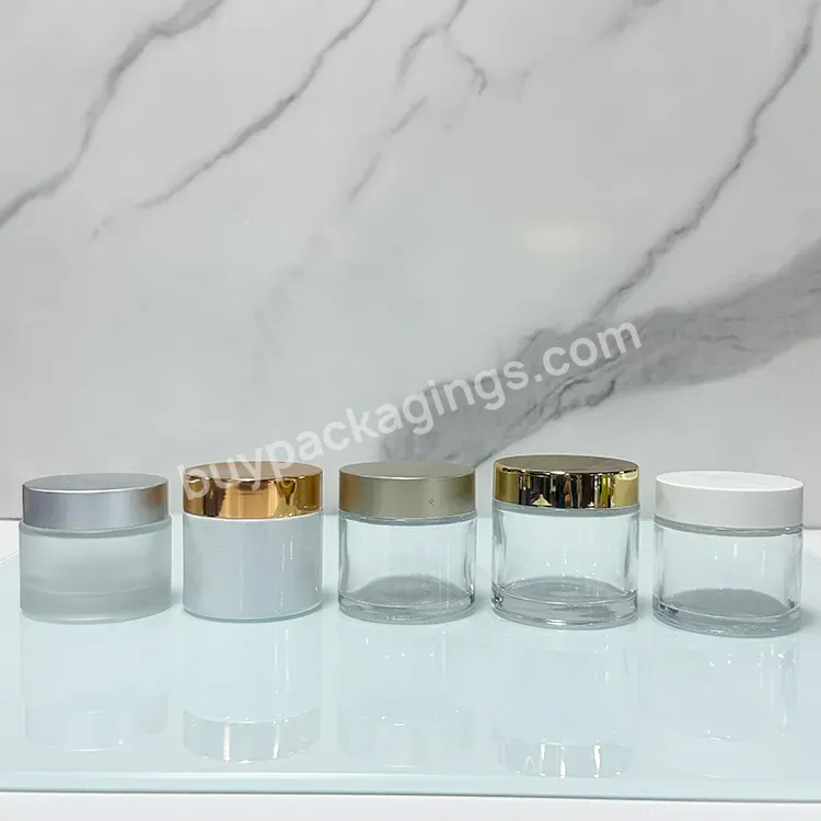 Cosmetic Glass Jar 5g 10g 15g 20g 25g Transparent Small Glass Cream Jars 30g 50g 60g 100g Glass Jar Wholesale