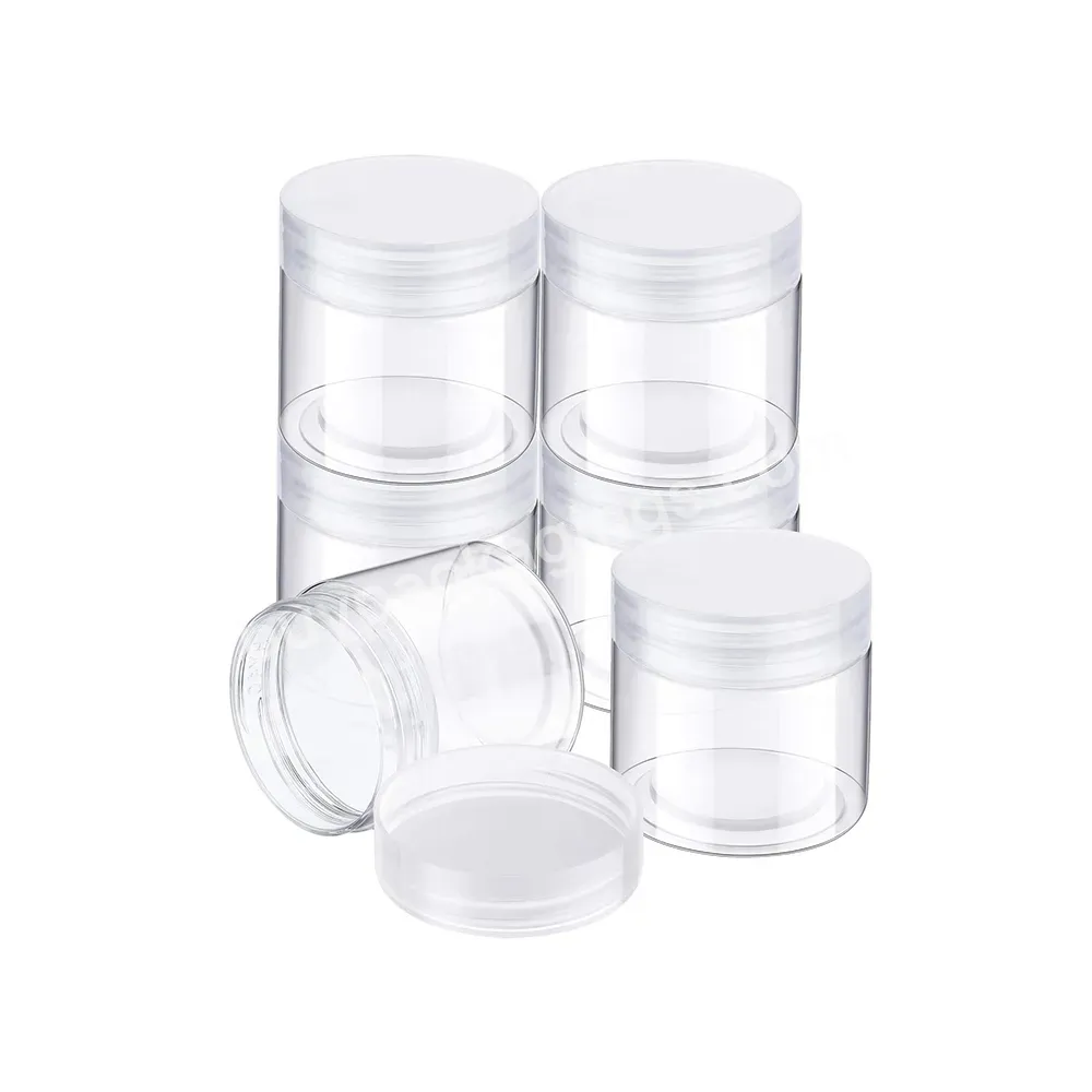 Cosmetic Hair Wax Conditioner Empty Body Butter Plastic Containers Clear Plastic Cream Jar Wide Mouth Jars 68mm