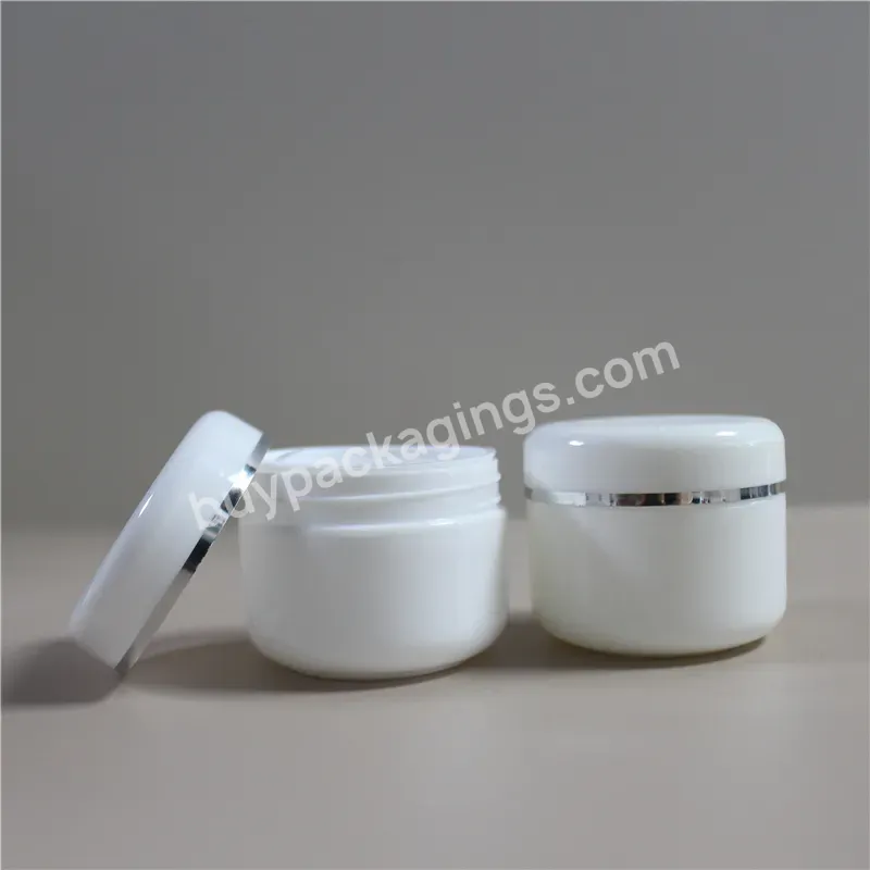 Cosmetic Jar Suppliers White Plastic Jars With Lids 4 Oz Black Lids Clear 50g 100g 150g Pet 8 Oz Plastic Cosmetic Jars Cream Set