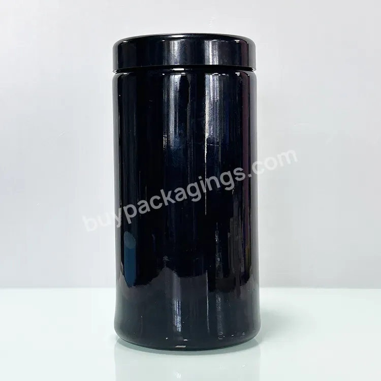 Cosmetic Jars 5ml 10ml 15ml 30ml 60ml 100ml Uv Black Violet Glass Jar With Smell Proof Lidnew Product 15ml 30ml 60ml 120ml 500ml