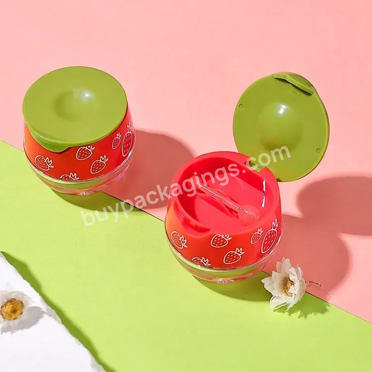 Cosmetic Lip Balm Packaging Oem Lip Care Containers Cute Ball Shape 6g Plastic Acrylic Lip Balm Jars