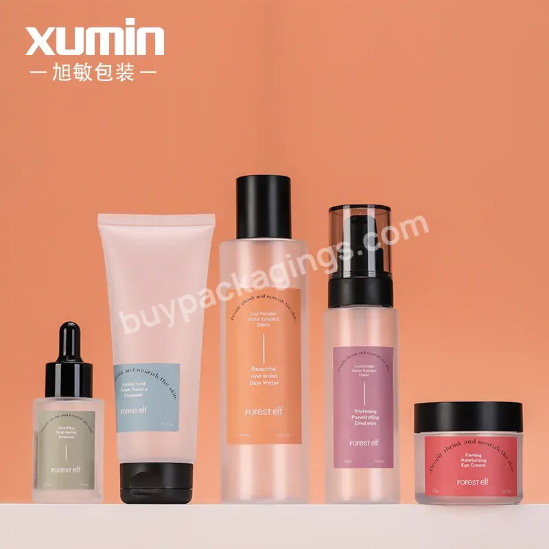 Cosmetic Lotion Bottles 4 Oz Plastic Pump Bottle 100ml And 30ml Dropper Bottle With Black Plastic Pump Head