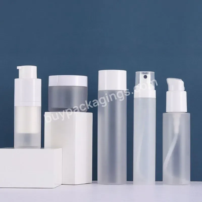 Cosmetic Lotion Facial Toner Frosted Glass Pump Bottle