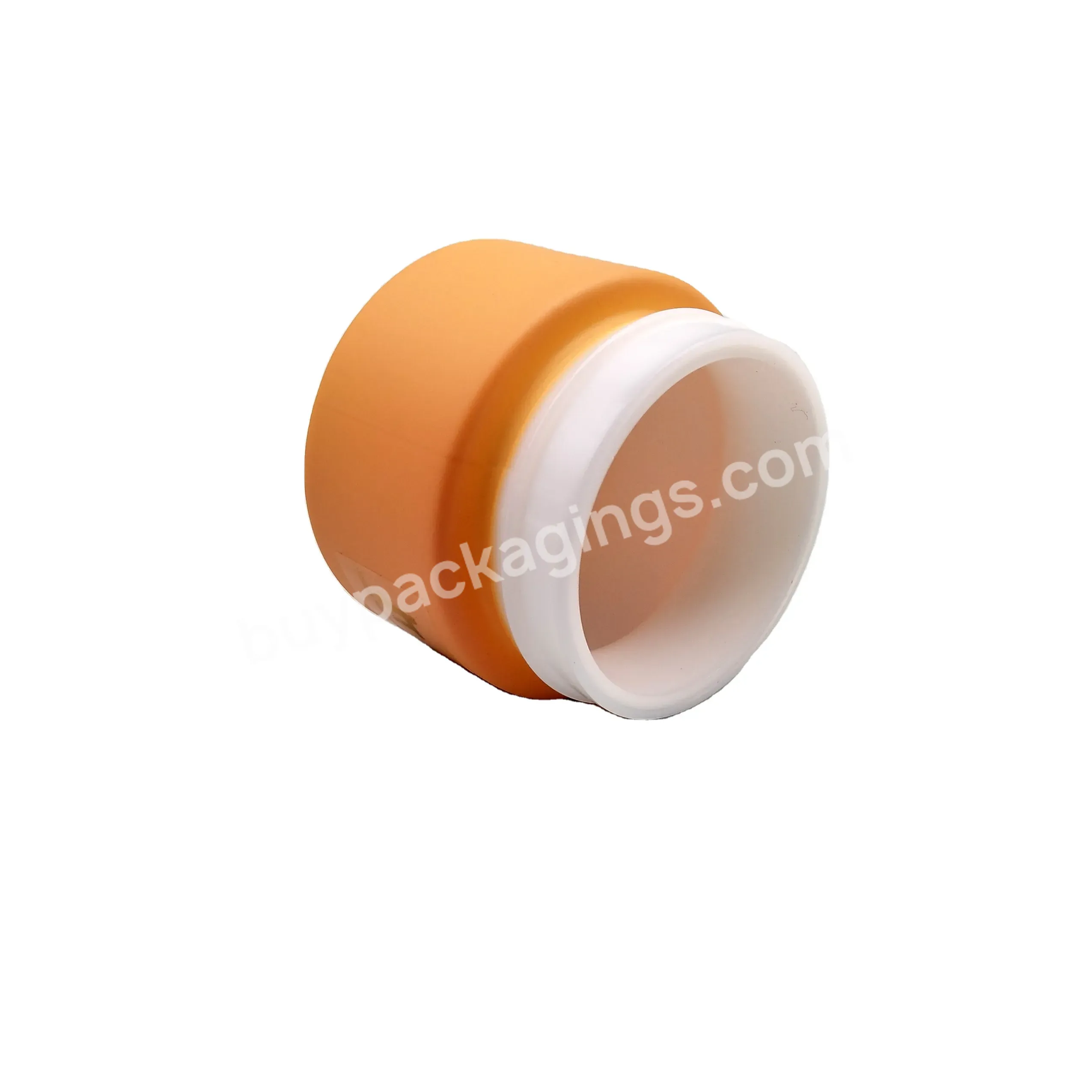 Cosmetic Packaging 15g 20g 30g 50g 200g Orange Porcelain Facial Cream Skin Barrier Repair Moisturizer Glass Jar