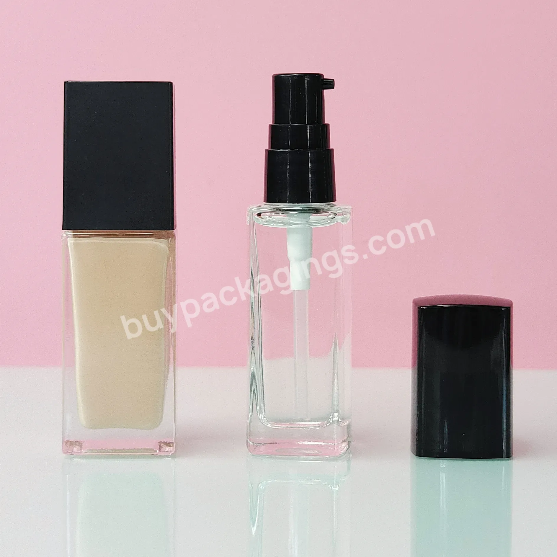 Cosmetic Packaging 20ml 30ml 40ml Private Label Custom Design Liquid Foundation Container Glass Bottle