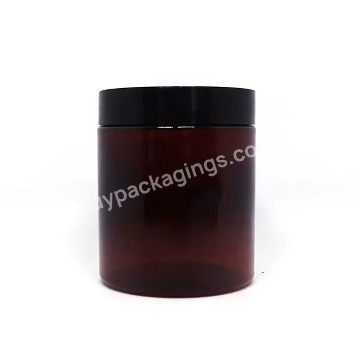 Cosmetic Packaging 30g 50g 100g 120g 200g 250g 500g Amber Black Transparent Pet Plastic Cream Jar With Plastic Lid