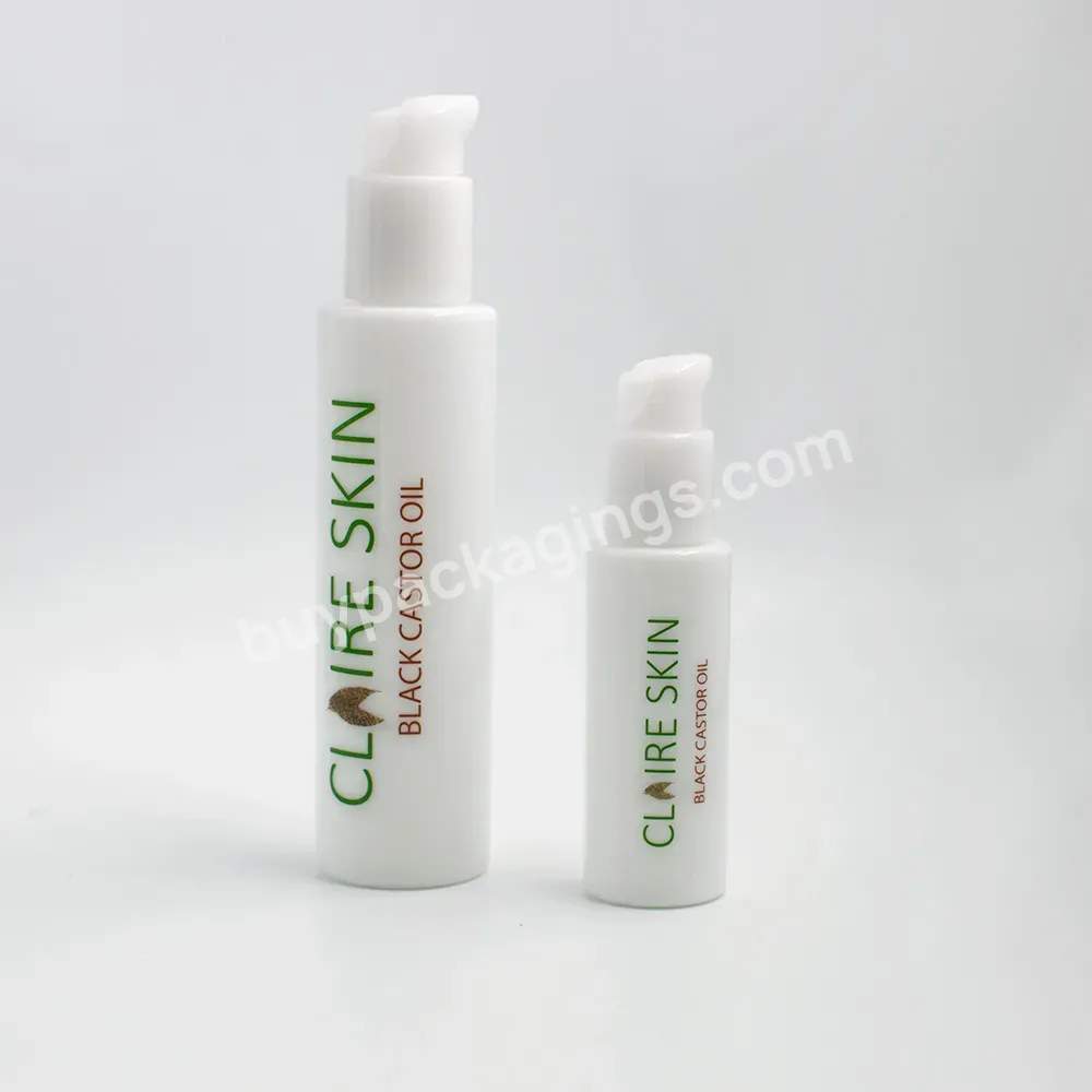 Cosmetic Packaging 50ml 100ml 120ml Empty Pearl White Cosmetic Glass Lotion Bottle And Jar With Metal Lid