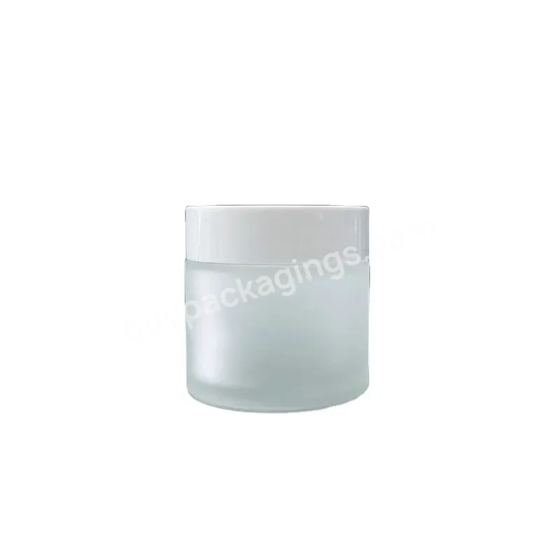 Cosmetic Packaging 5ml 10ml 15ml 30ml 50ml 60ml 100ml Clear White Frosted Cream Glass Jar Bottle For Face Body