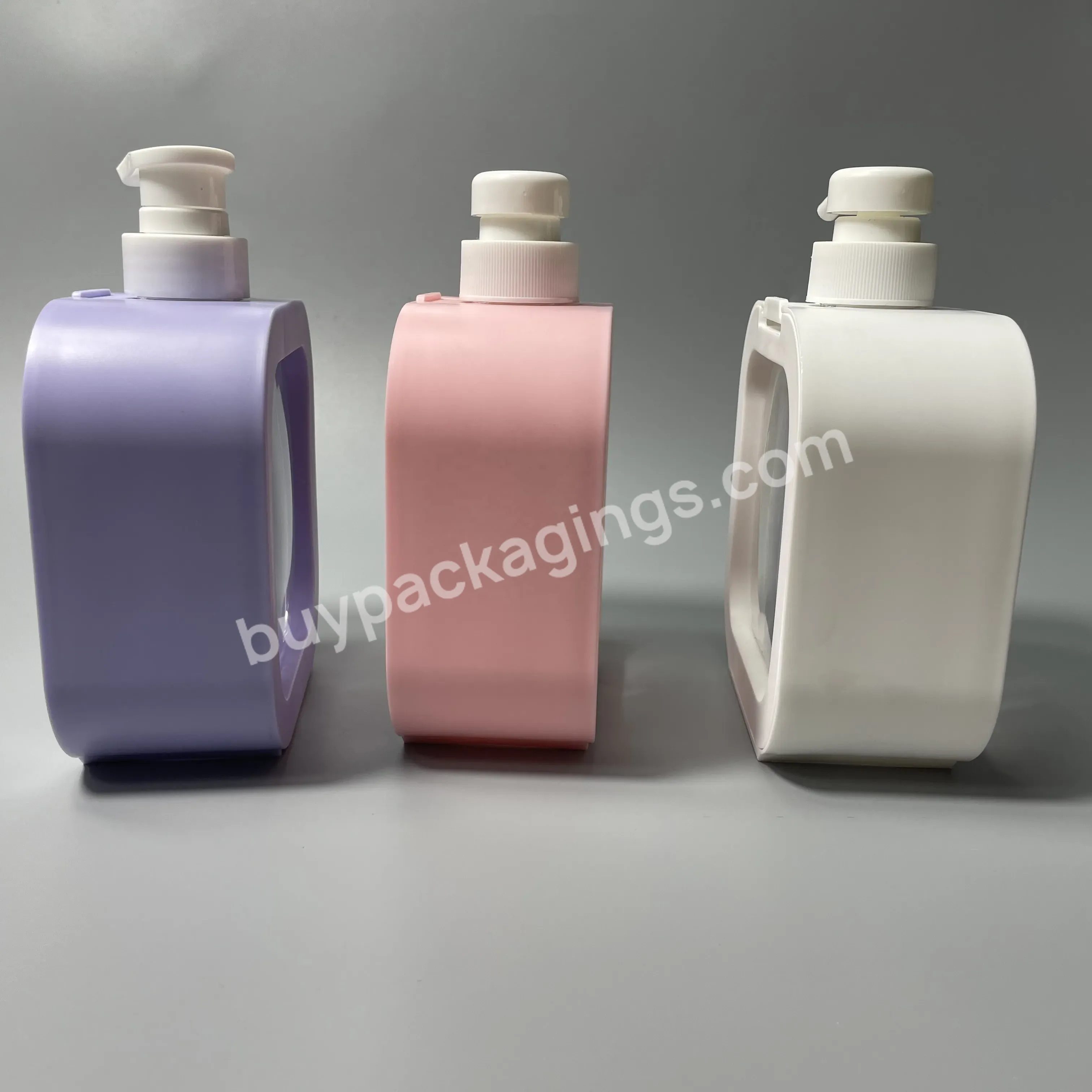 Cosmetic Packaging Container 300ml 500ml Square Shampoo Bottle Lotion Liquid Soap Square Soap Bottle