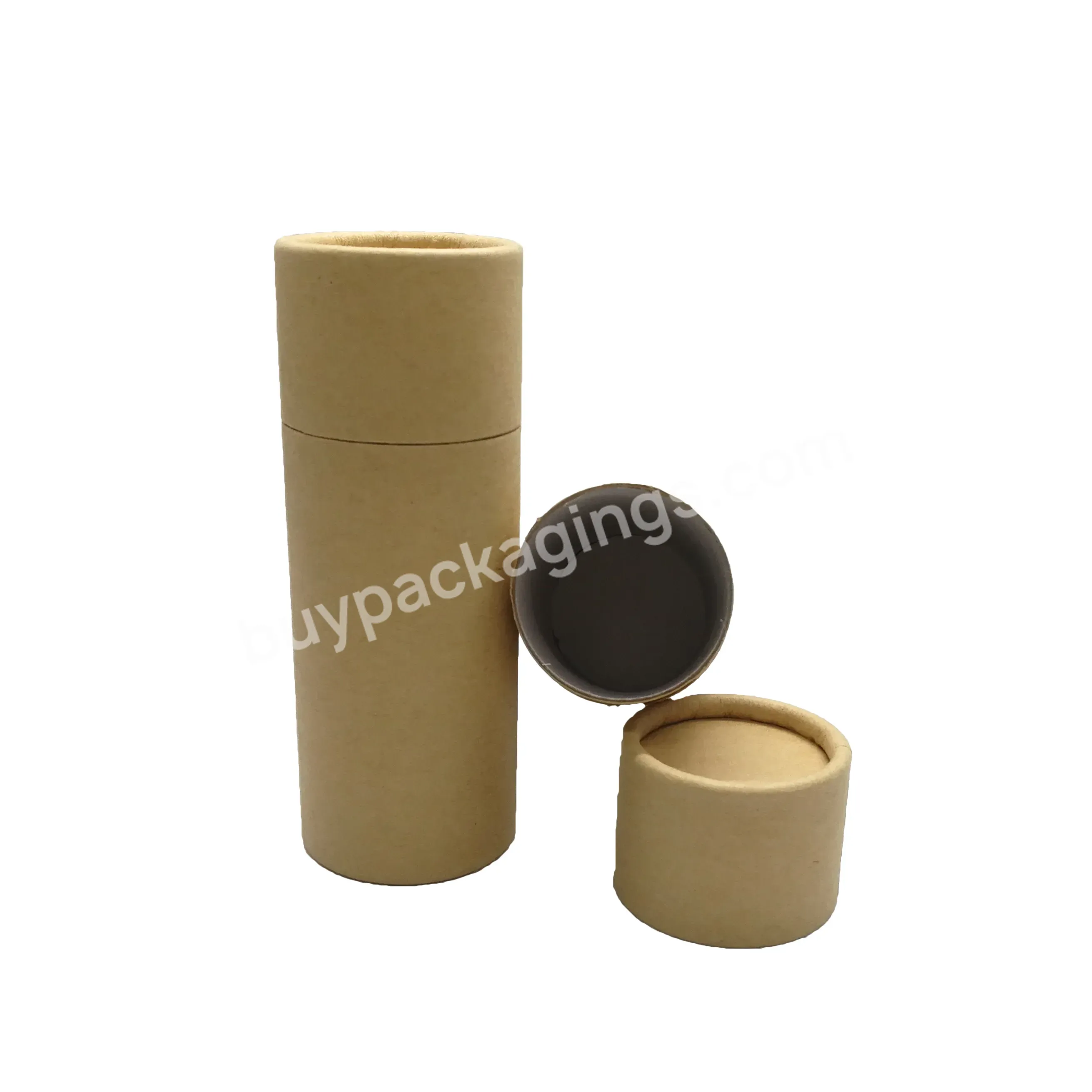 Cosmetic Packaging Craft Recycled Kraft Cardboard Round Paper Tube Deodorant For Candles