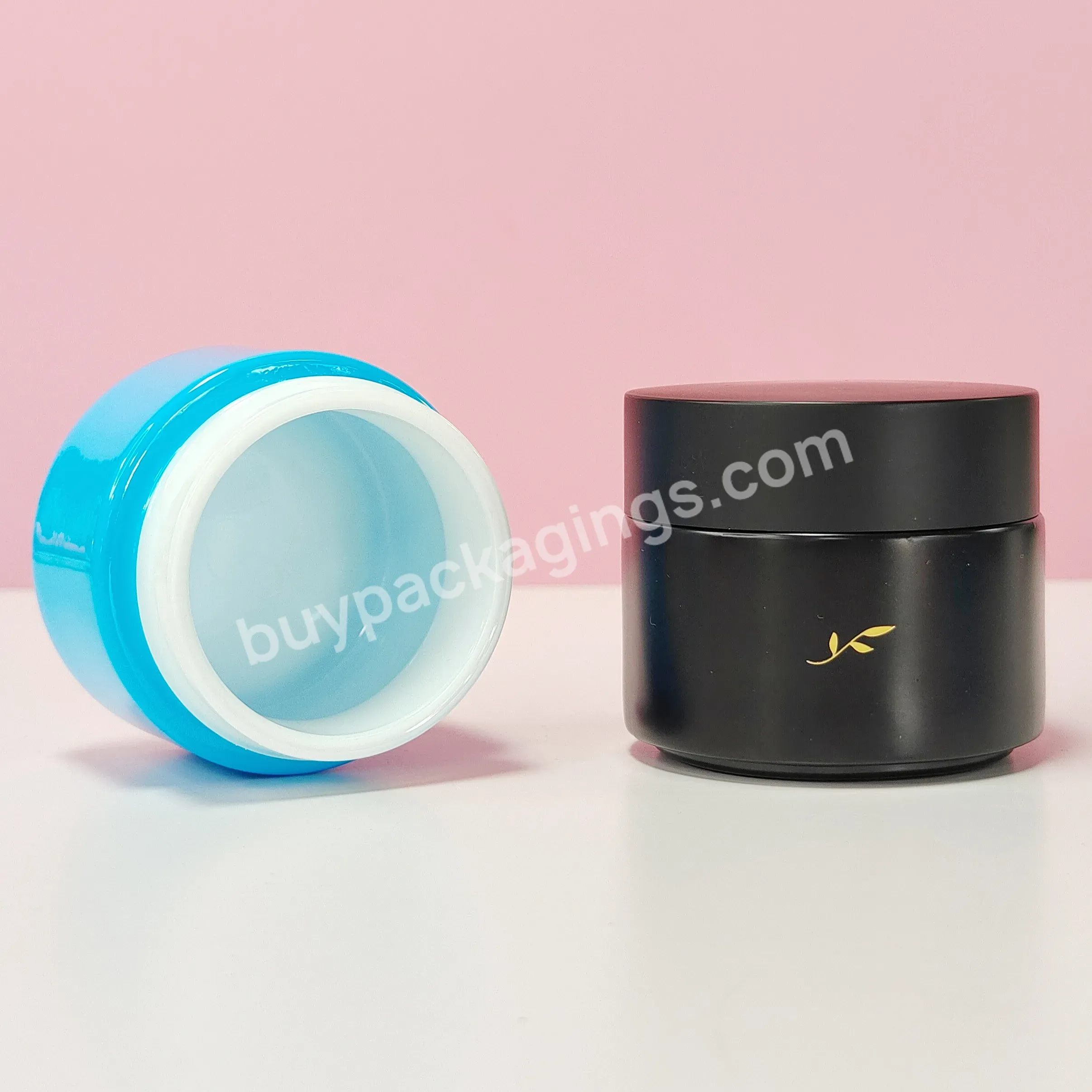 Cosmetic Packaging Forested Pink 30g 50g Luxury Porcelain Opal White Face Cream Cosmetic Glass Jar