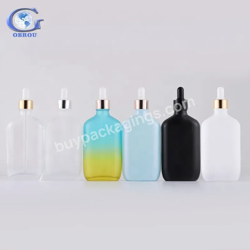 Cosmetic Packaging Hair Oil Bottles 100ml Glass Dropper Bottle Beard Oil Bottles With Fast Shipping