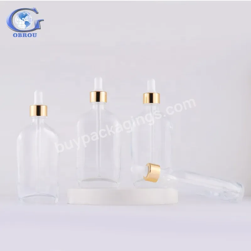 Cosmetic Packaging Hair Oil Bottles 100ml Glass Dropper Bottle Beard Oil Bottles With Fast Shipping