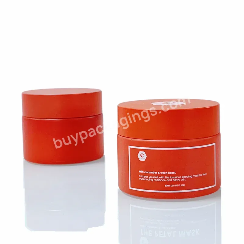 Cosmetic Packaging Oem Shiny Matte Blue Face Cream Round Small Empty 50g 100g Glass Pot Cosmetic Cream Jar With Lid