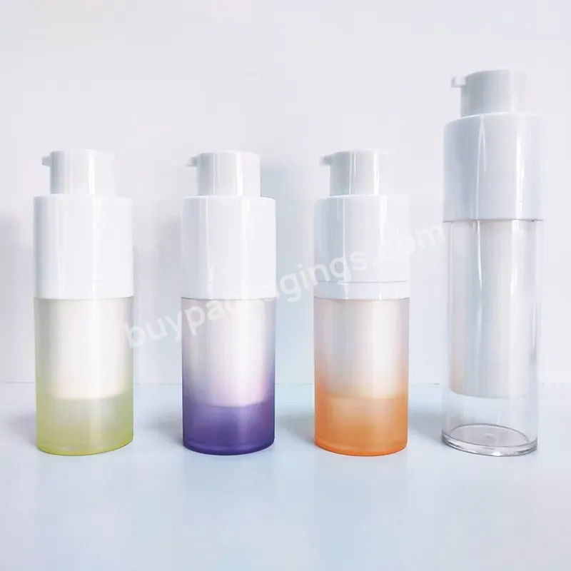 Cosmetic Packaging Pink Plastic Vacuum Airless Pump Bottle For Lotion Cream Foundation