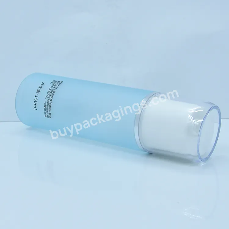 Cosmetic Packaging Set Custom Blue Empty Skincare Plastic Lotion Bottles And Cream Jars Sets