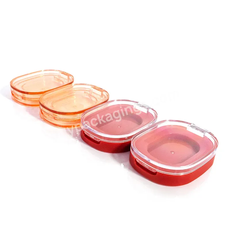 Cosmetic Packaging Single Pan Making Powder Empty Compact Oval-shaped Compact Powder Case Blush Compact Case