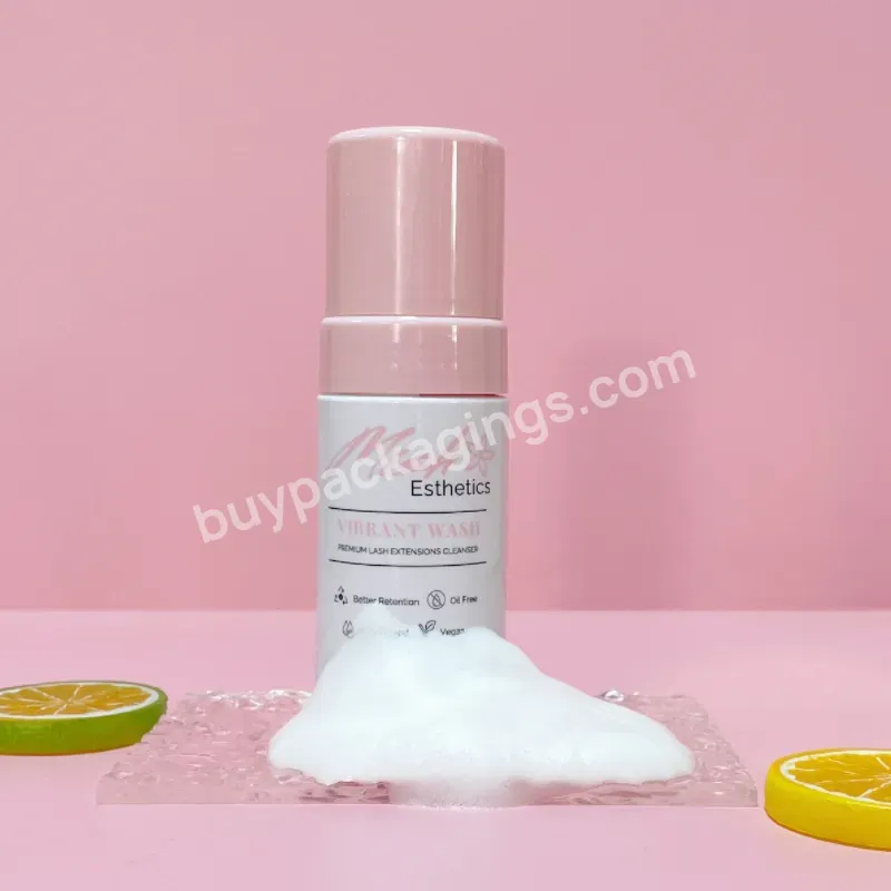 Cosmetic Packaging White Pink 50 60 100 120 150 200 Ml Plastic Mousse Foam Pump Bottle For Facial Cleanser