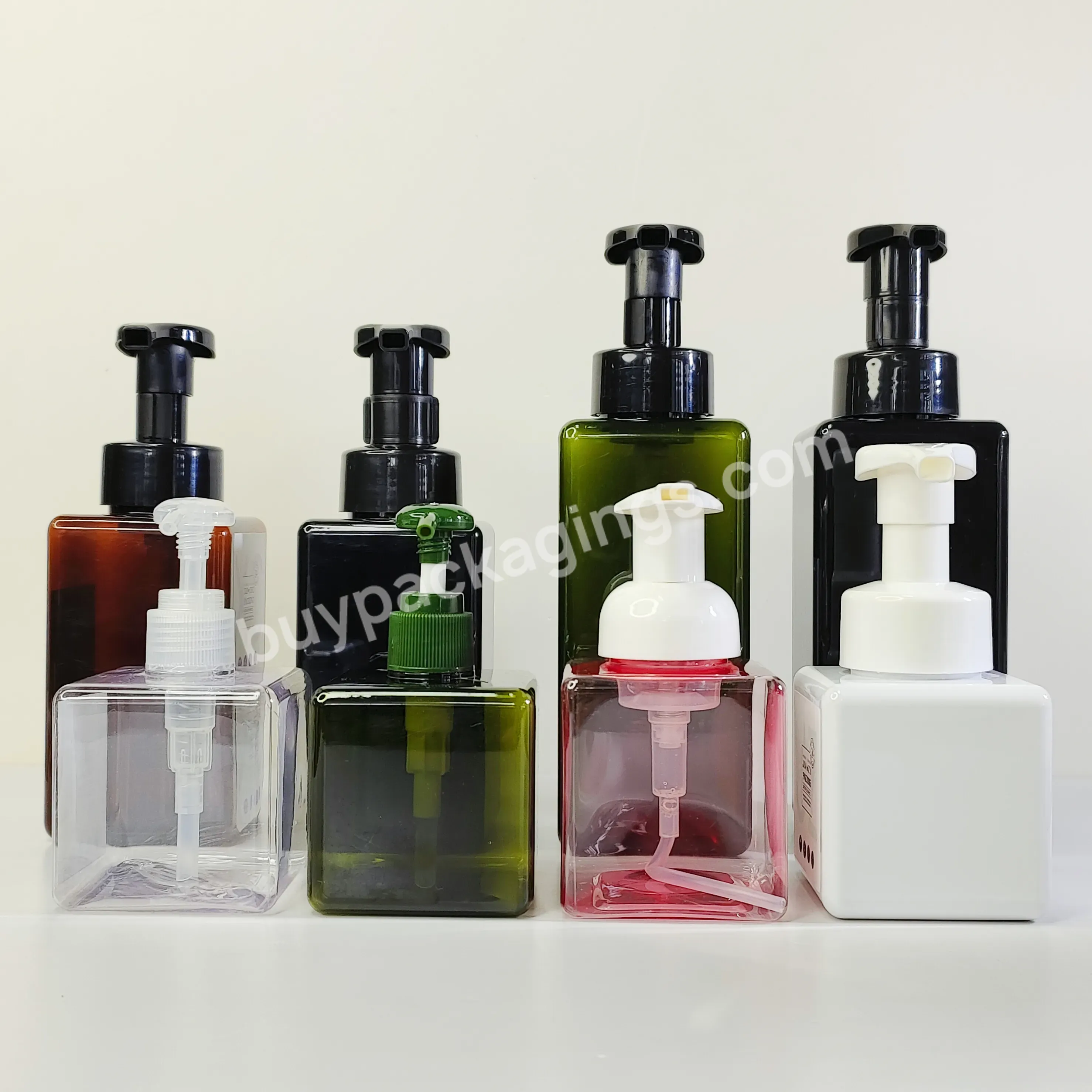 Cosmetic Packaging White Transparent Pink Black Amber Green 250ml 500ml 750ml Foam Pet Bottle